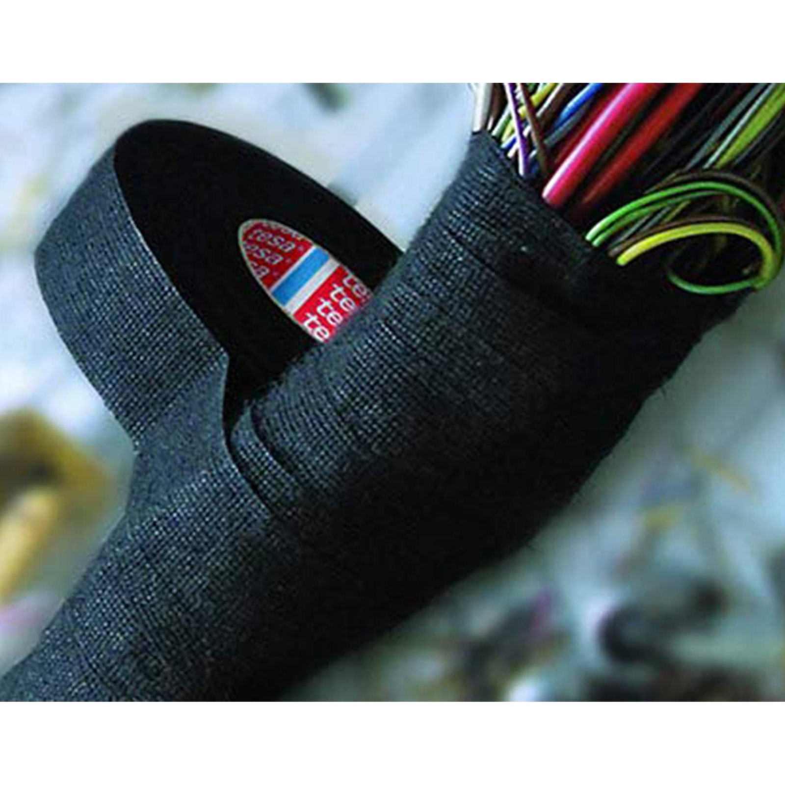 51608 Black Fuzzy Fleece Interior Wire Loom Harness Tape For Vw Audi Mercedes Bm