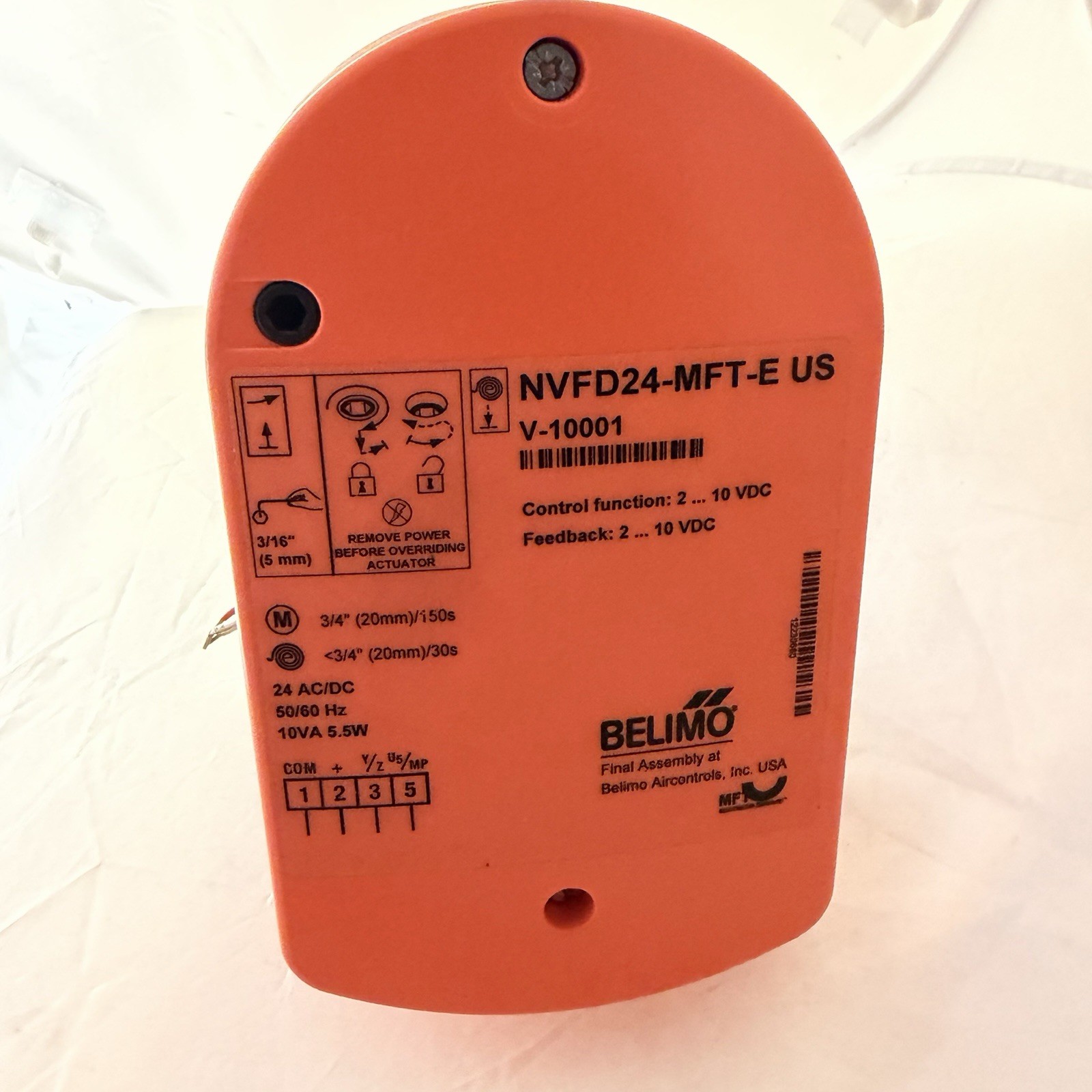 Belimo NVFD24-MFT-E US Pneumatic Actuator