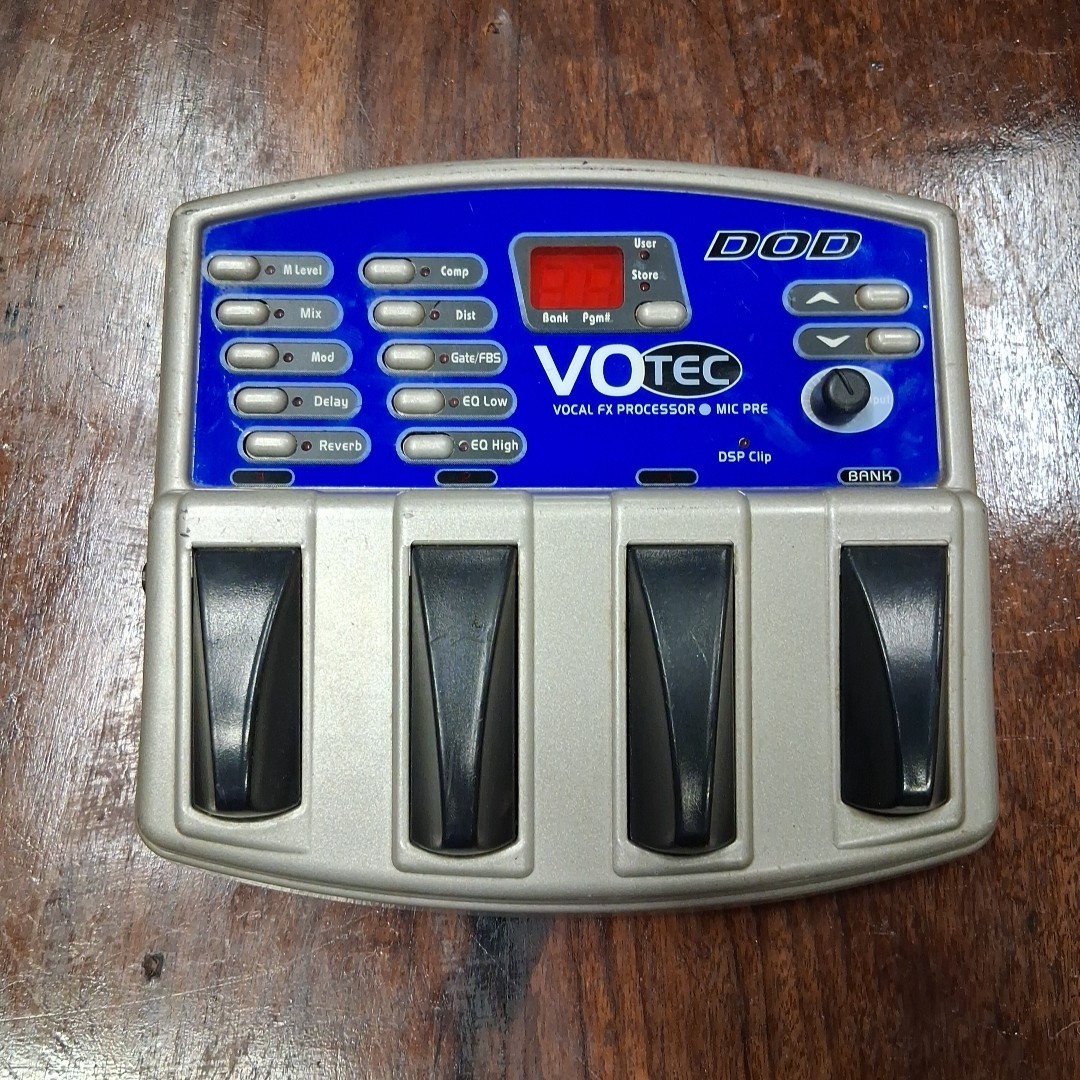 DOD VOTEC  Vocal FX Processor Pedal / Microphone Preamp Untested