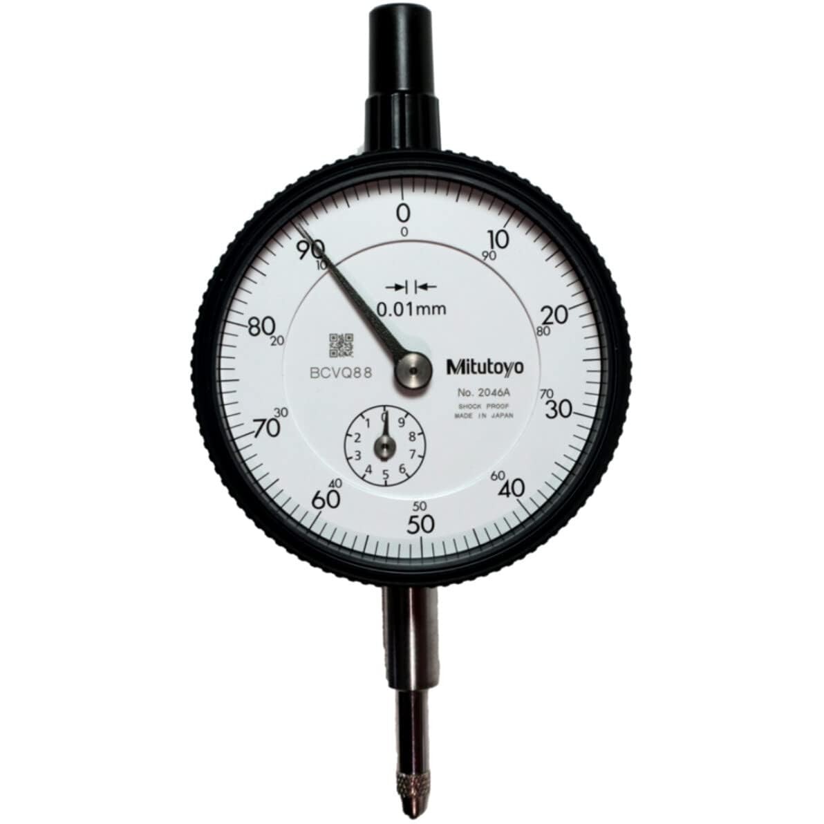 Mitutoyo 2046A, Dial Indicator, 0.01 Grad Resolution with Smooth Plunger...