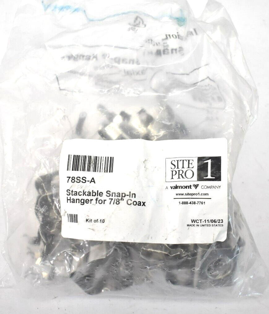 SitePro 1 Stainless Steel Stackable Snap In Hangers 7/8" 78SS-A Coaxial