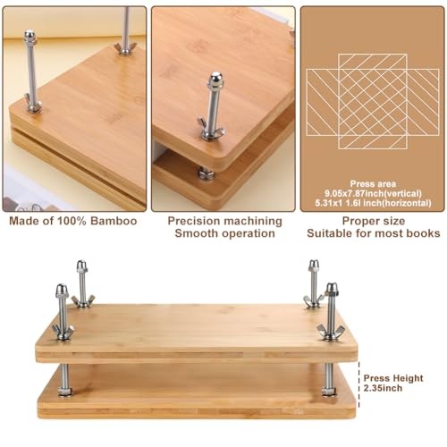 Book Binding Kits, Book Press, 11.6 x 7.8 Inch Bookbinding Tools Bookbinding