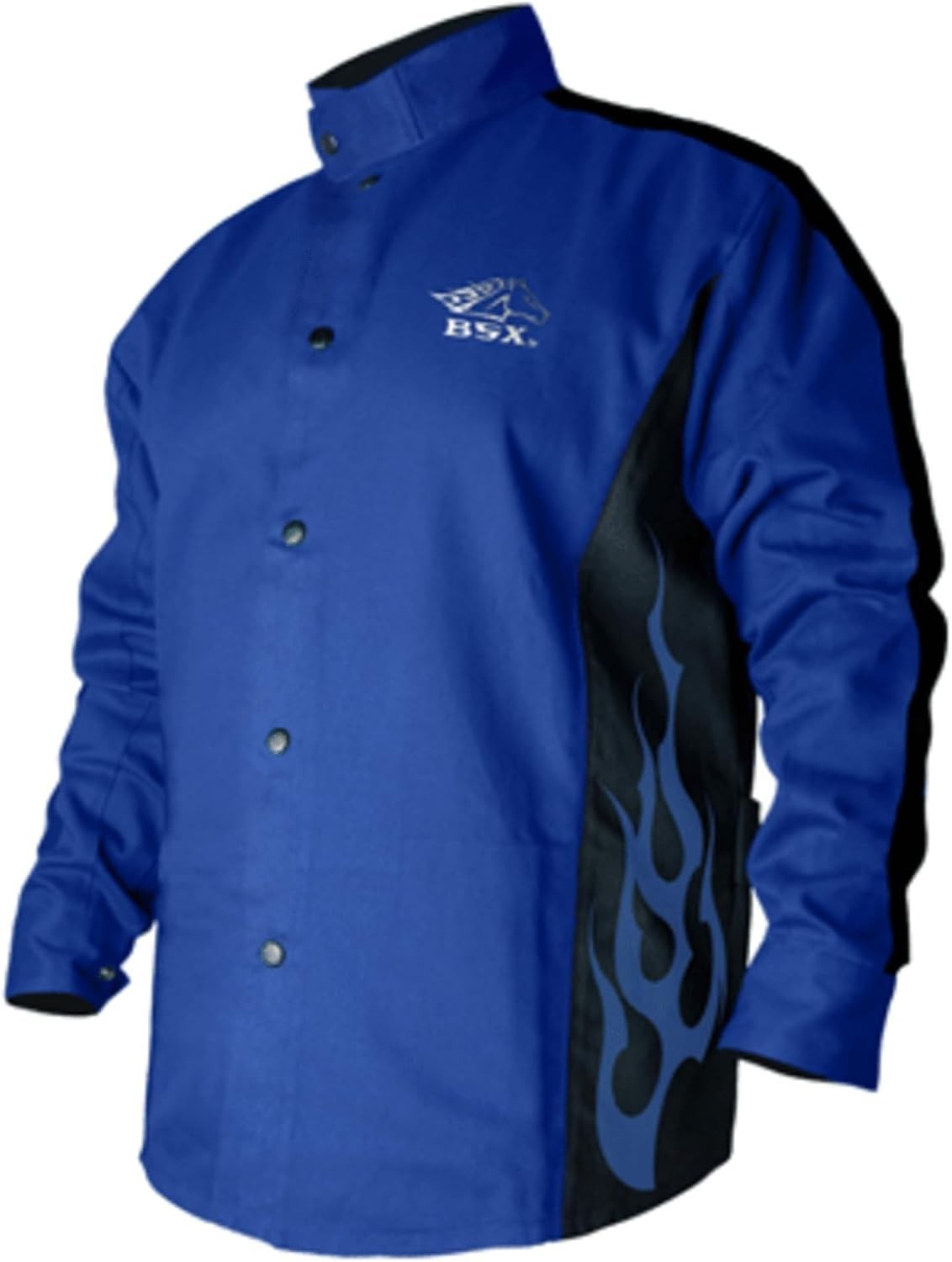 Revco Large Flame-Resistant Welding Jacket - Spark Blocking Blue Workwear