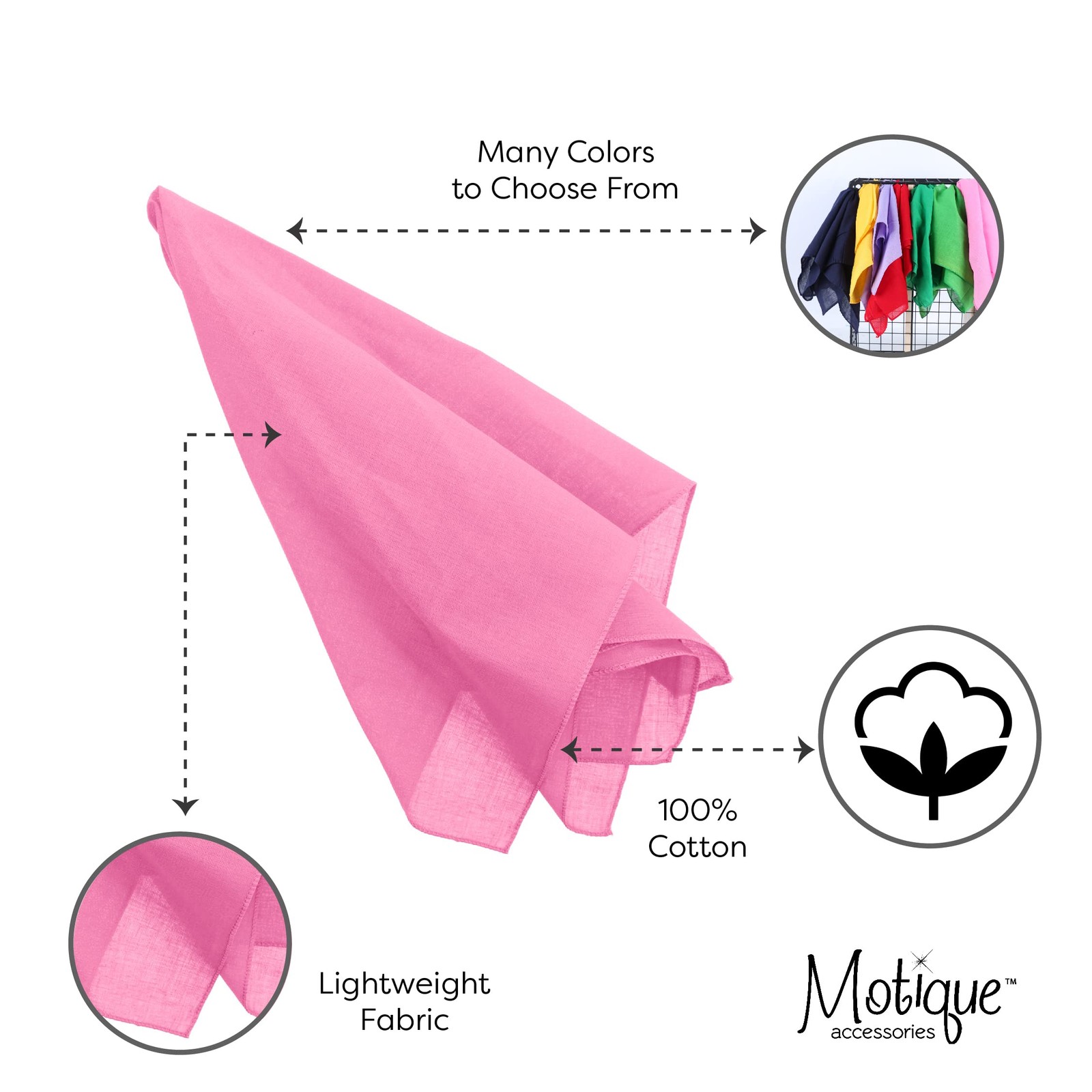 Solid Color Bandana Pink