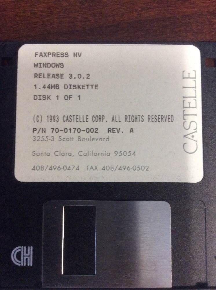 Faxpress NV Installation Release 3.0.2 (1993, 3.5" Floppy Disk,Castelle Corp)