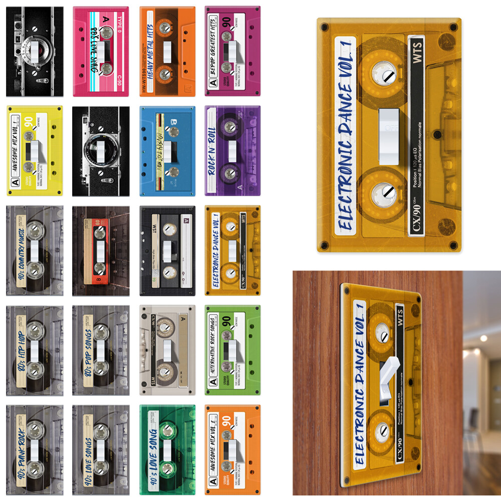 1-Gang Single Toggle Light Switch Wall Plate Decor Cover - Cassette Tape