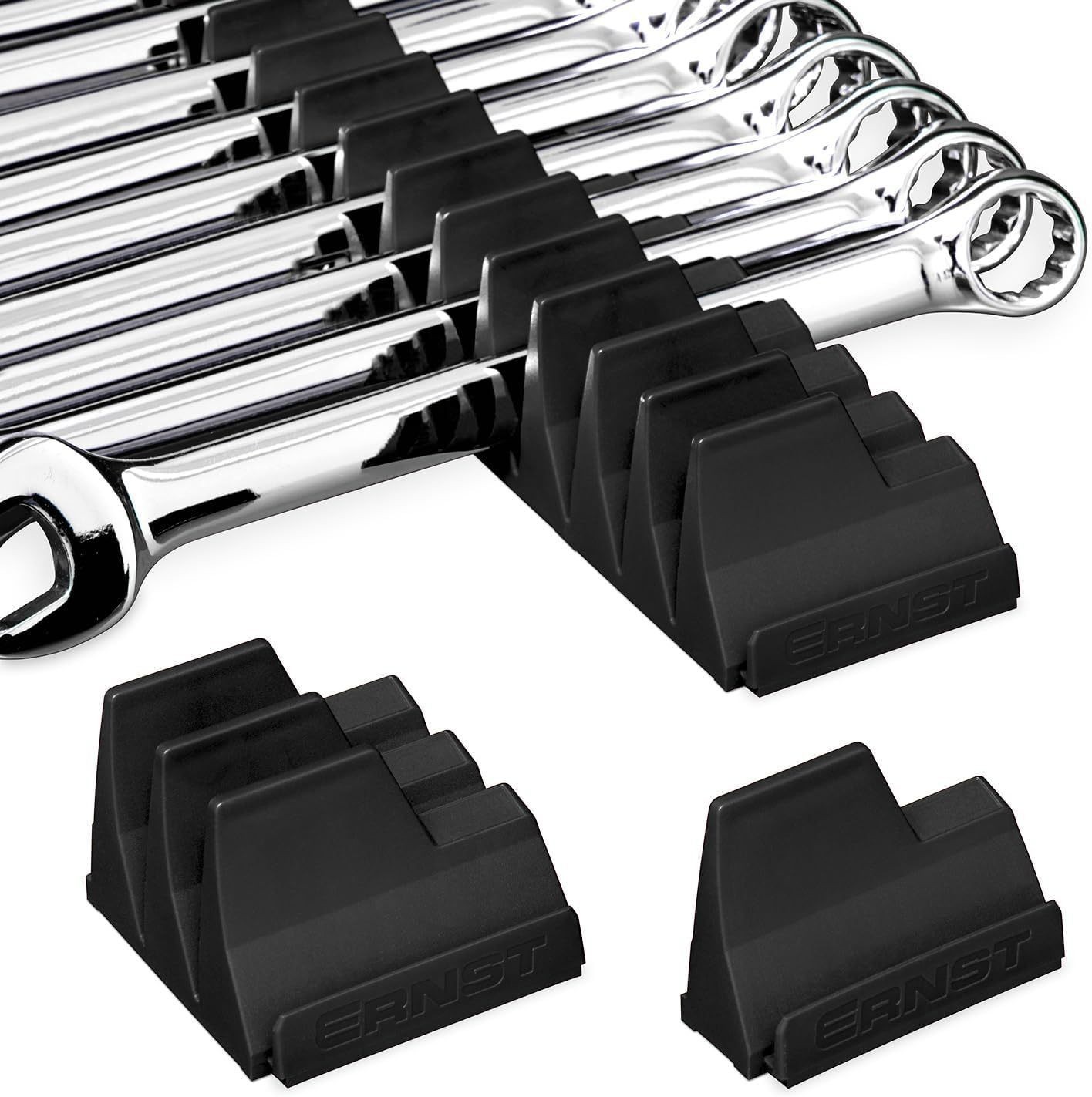 20-Piece Magnetic Modular Wrench Organizers for Tool Drawers – Wrench Rack with