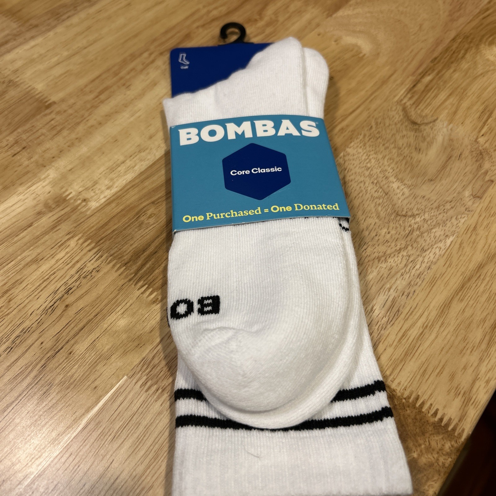Bombas Core Classic Unisex Original Half Calf Socks White Size Large Cotton