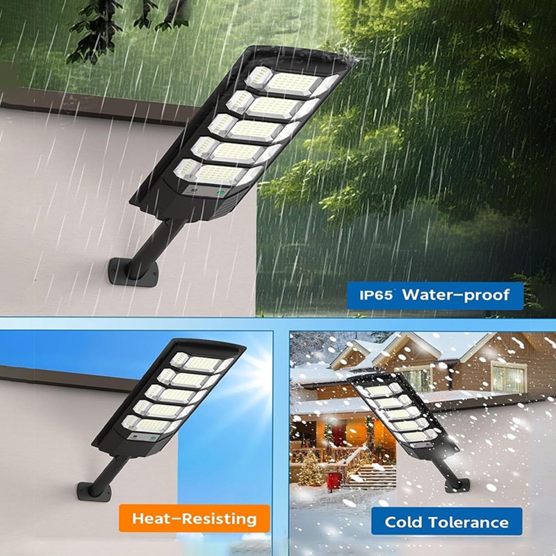 12000LM Solar Street Light Outdoor with Motion Sensor Remote Control Security