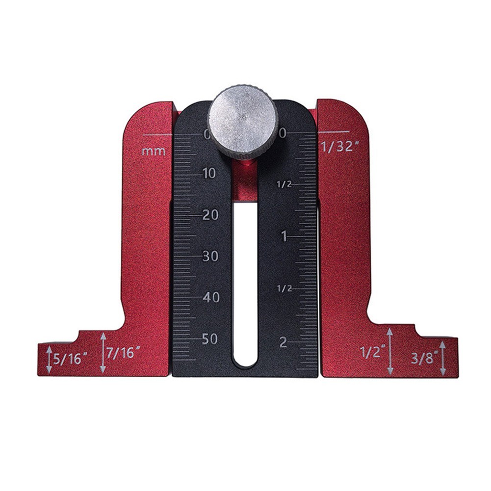 Precision Height Gauge for Woodworking with Adjustable Angle for Table Saw Use