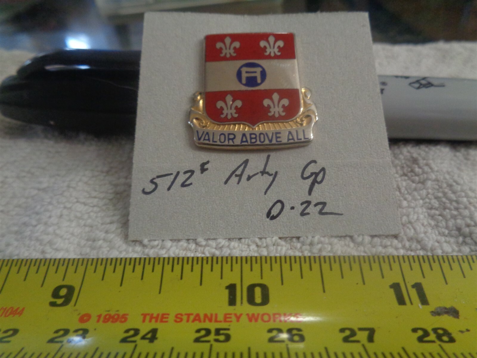512th Artillery Group D-22 Unit Crest, DI, DUI (DRAW#124)