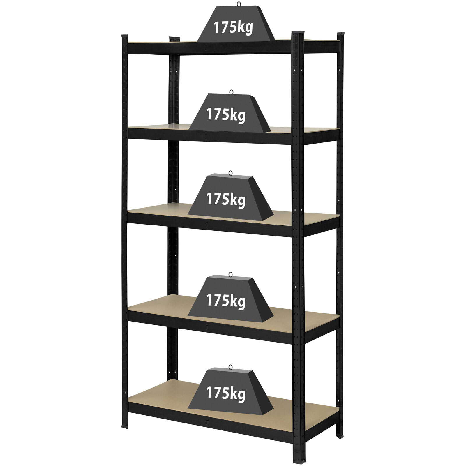 Toolcraft KCT20CP Heavy Shelving 175kg 900x1800x400mm Metal/Fiber