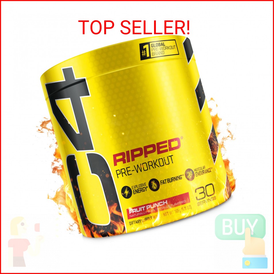 Cellucor C4 Ripped Pre Workout Powder Fruit Punch - Creatine Free + Sugar Free P