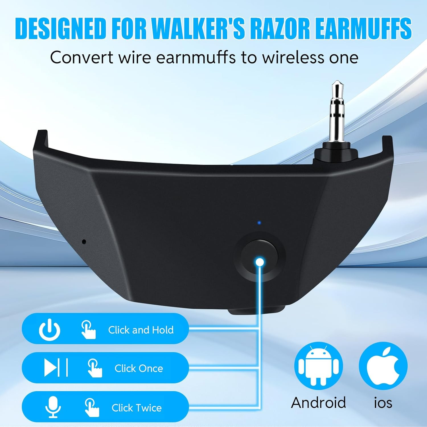 Wireless Bluetooth Adapter Walker S Razor Earmuffs 5.1 Bluetooth Receiver Typec