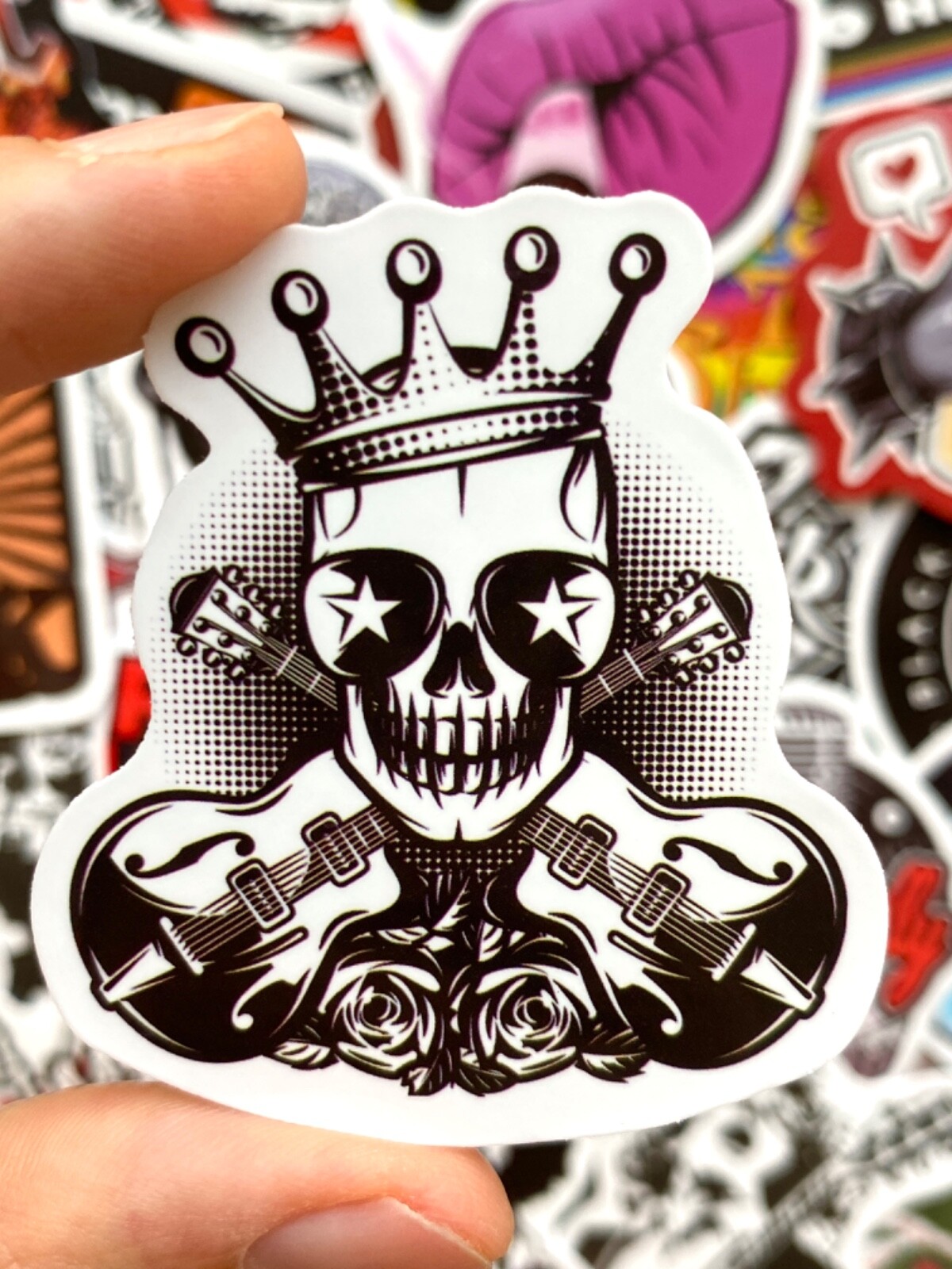 5-50pcs Rock Band Stickers, Laptop Car Phone Rock n Roll Waterproof Vinyl Decals