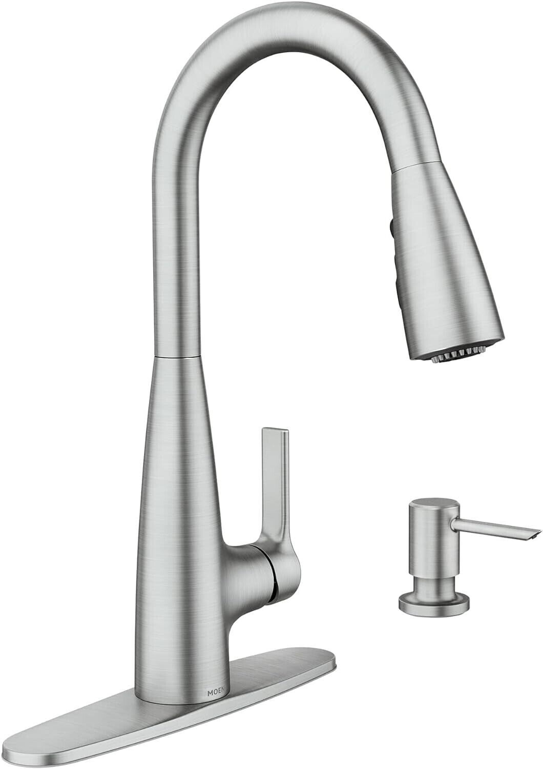 Moen Haelyn Stainless One-Handle High Arc Pulldown Kitchen Faucet 87627SRS