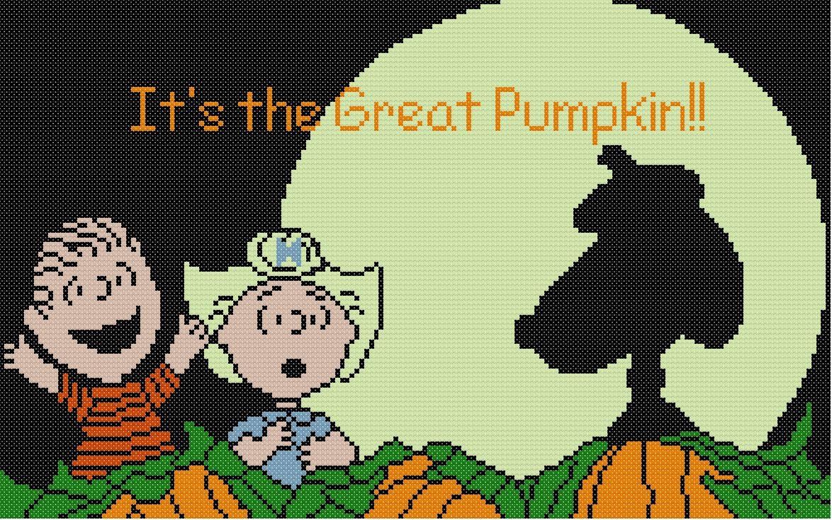CROSS STITCH+ CRAFT PATTERN Peanuts Linus Sally Great Pumpkin Snoopy Halloween