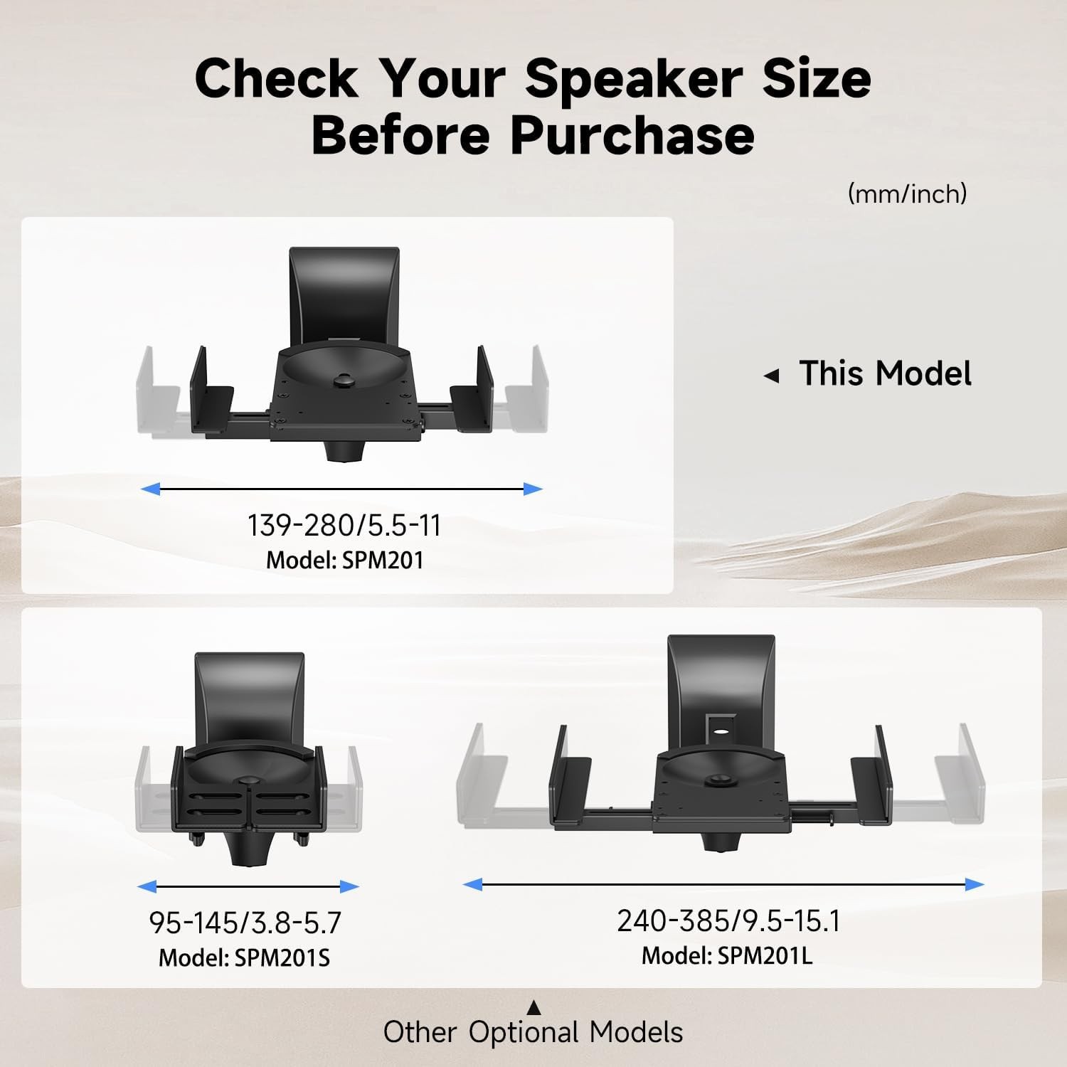 Universal Wall Mount Speaker Bracket - Adjustable Dual Stands, 55lbs Capacity