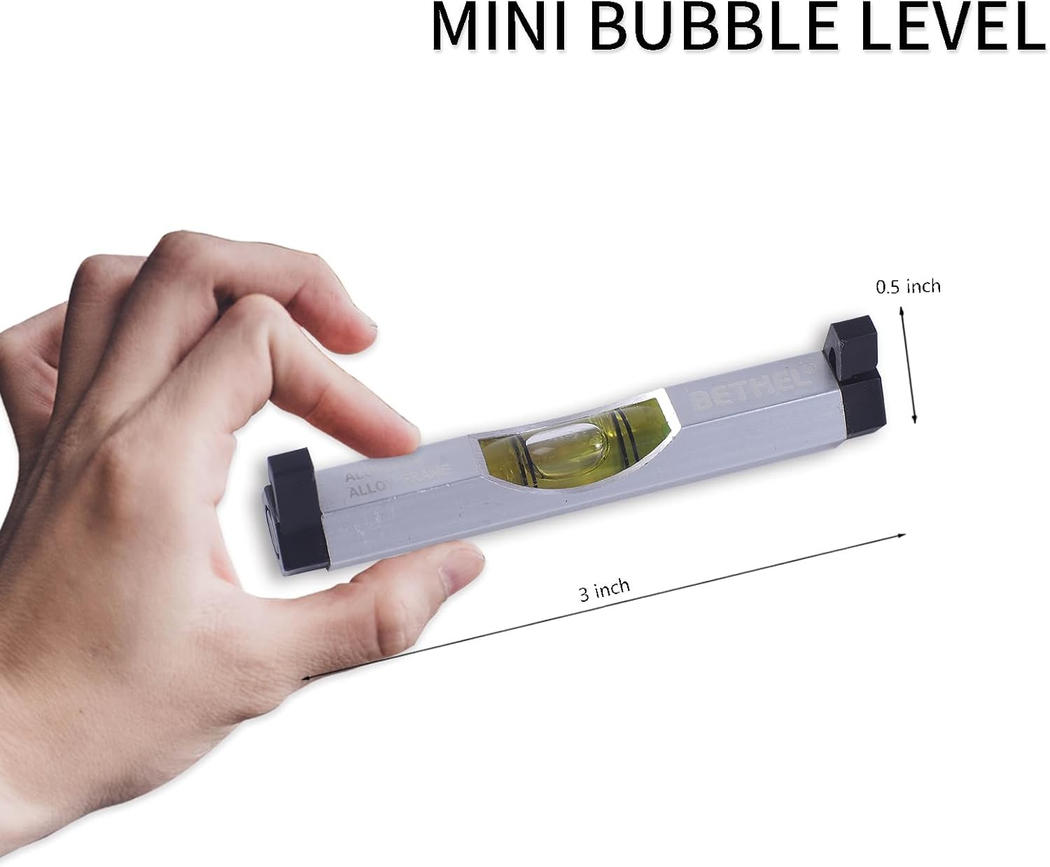 BETHEL 3 Packs Bubble Line Level String Tools, Aluminum Mini Leveler for Constru