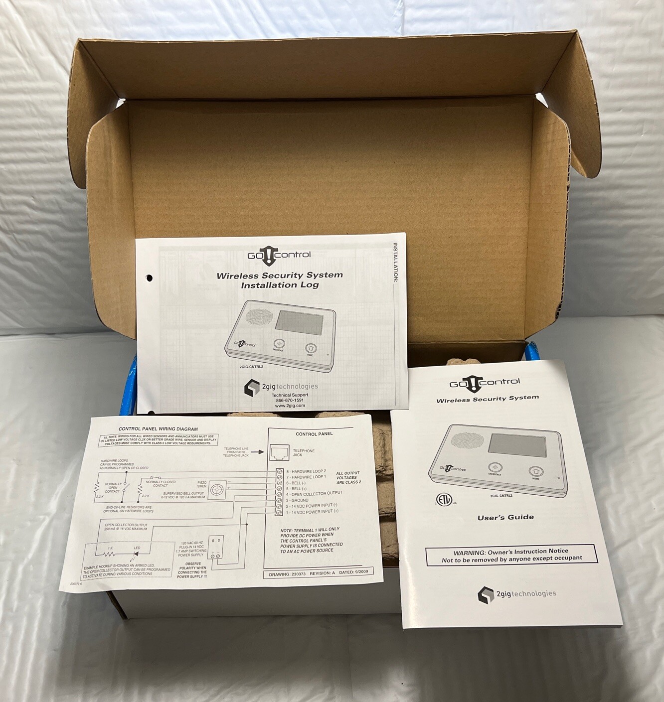 2gig technologies 2GIG-CNTRL2-345 2GIG home security Control Panel