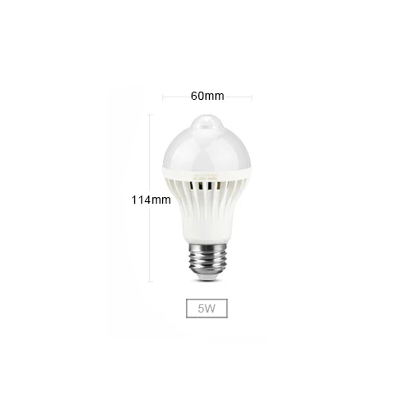 E27 Led Pir Motion Sensor Bulb Infrared Bulbs Ultra Ac85-265v PC Cover Room Ball