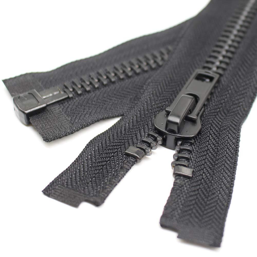 #10 25 Inch Black Nickel Separating Jacket Zipper Large Y-Teeth Metal Zipper ...