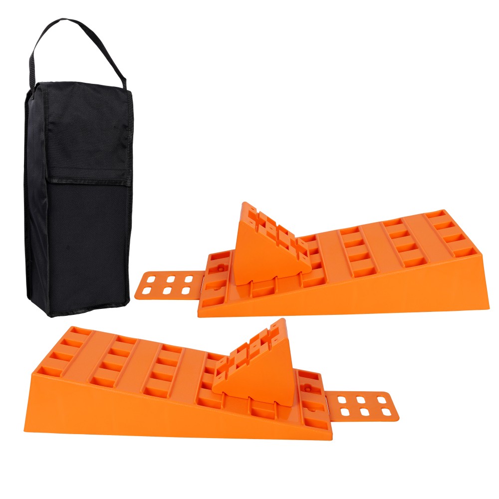 5T Caravan Levelling Ramps,RV Leveling Ramps Set with 2 Wheel Chocks