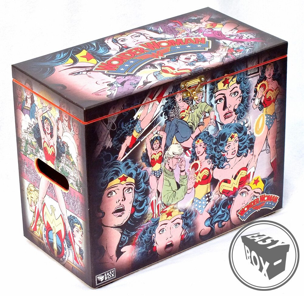 Wonder Woman Classic - George Perez art - Large Comic Book Hard Box Chest MDF