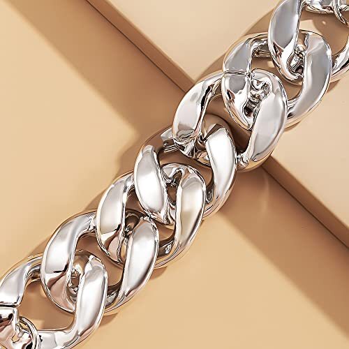 Boho Fashion Dainty Boho Gold Chain Stackable Lock Bracelets Set for Silver