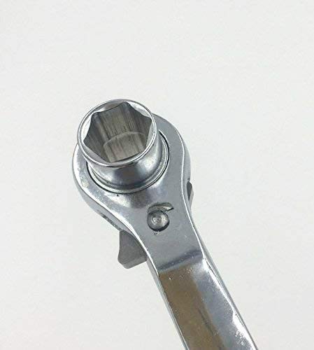 FORSUN 2 in 1 Scaffolding Podger Ratchet Wrench Socket Spanner Silver