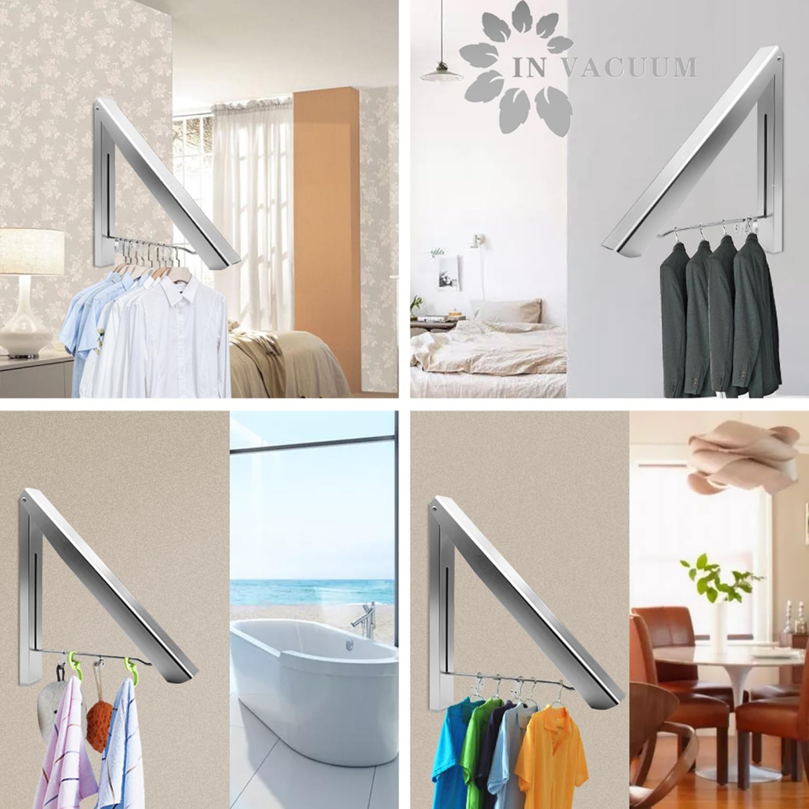 Drying Racks For Laundry Foldable Retractable Clothes Folding Indoor Aluminium H