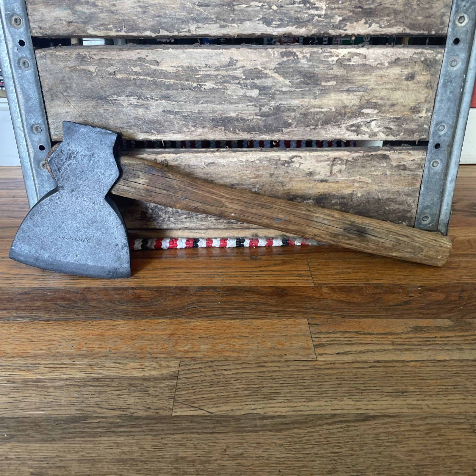 Vintage Belknap Black Navy Hewing Hatchet Axe Louisville KY, USA Bluegrass RARE!