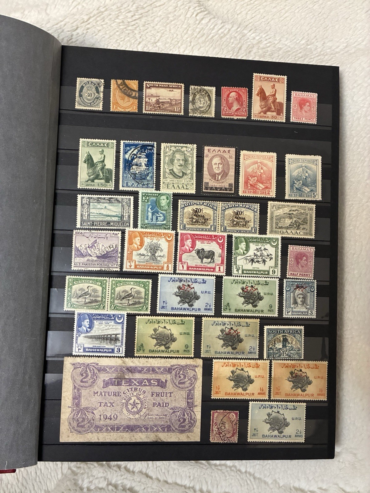 1,179 PRIME HAND PICKED HIGH VALUE STAMPS IN ALBUM USED UNUSED OVER 60 COUNTRIES