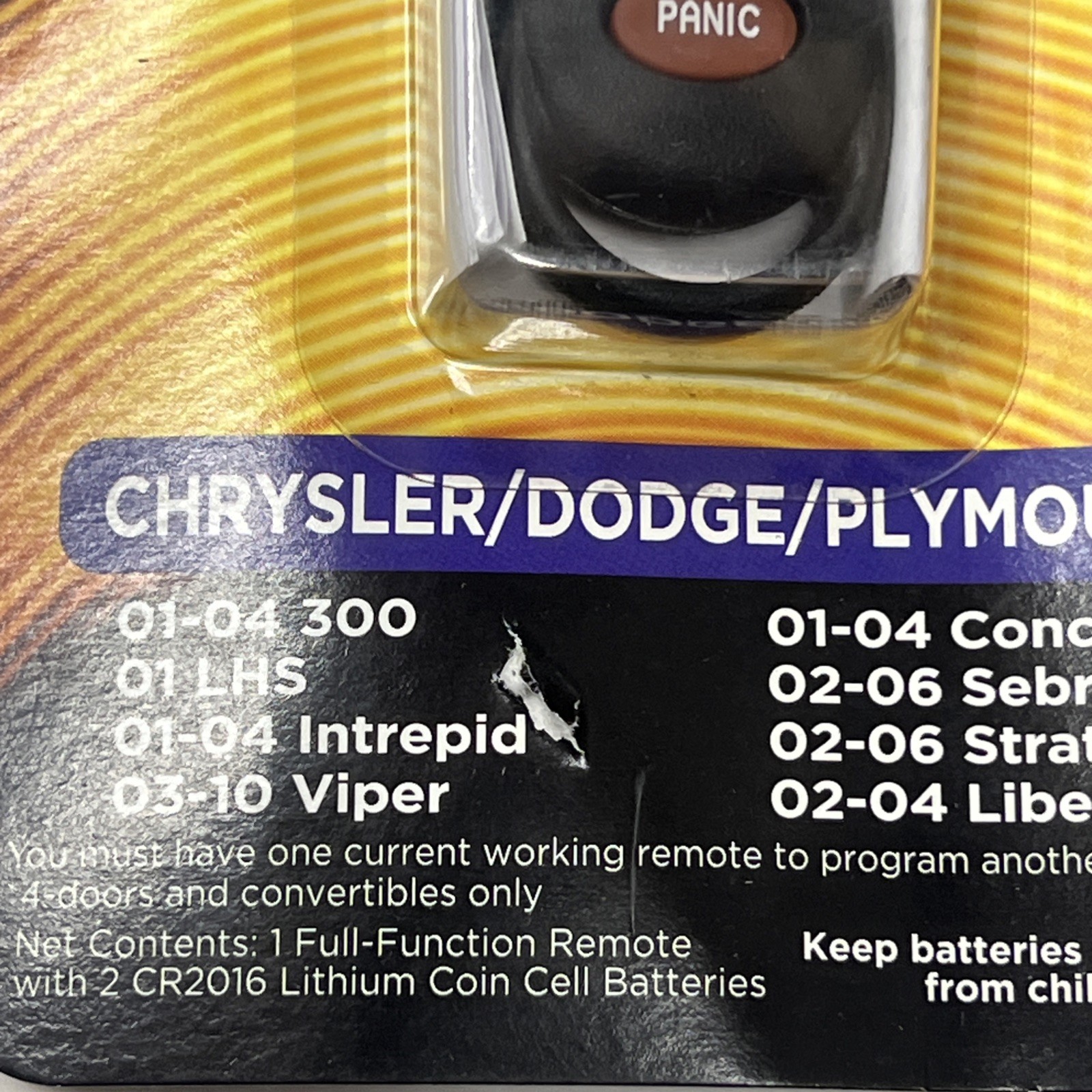 NEW DURACELL KEYLESS ENTRY FULL FUNCTION REMOTE MOP014D L4