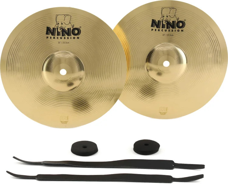 Nino 10-inch Cymbal Pair - Brass