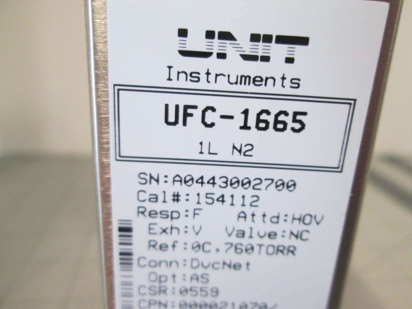Unit, UFC-1665, N2, 1L, Mass Flow Controller, New