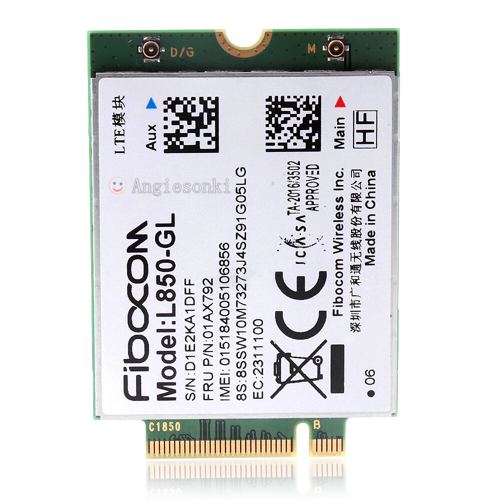 New Thinkpad X280 T480 T480S T580 P52S L480 P52 L850-GL LTE 4G WWAN Card 01AX792