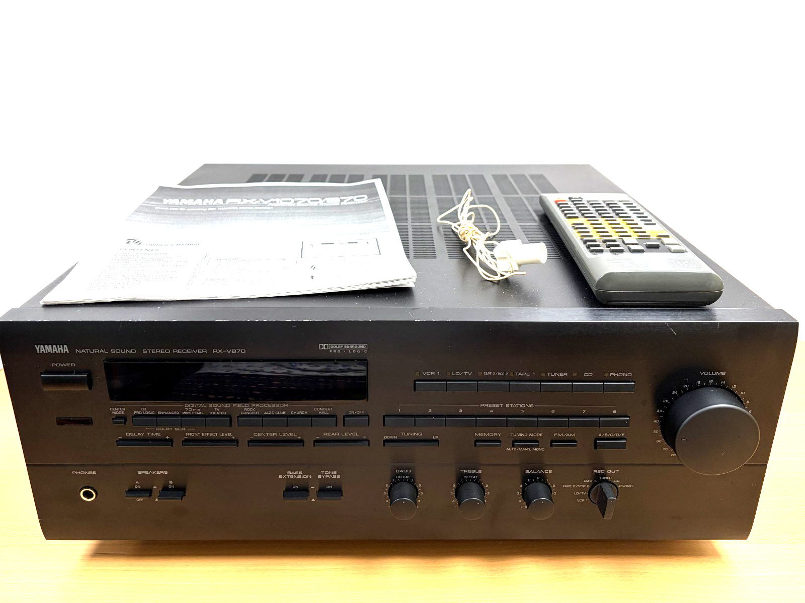 VTG Yamaha RX-V870 5.1 Receiver Bundled w/Remote (80Wx3+25Wx2) WORKS - See Video