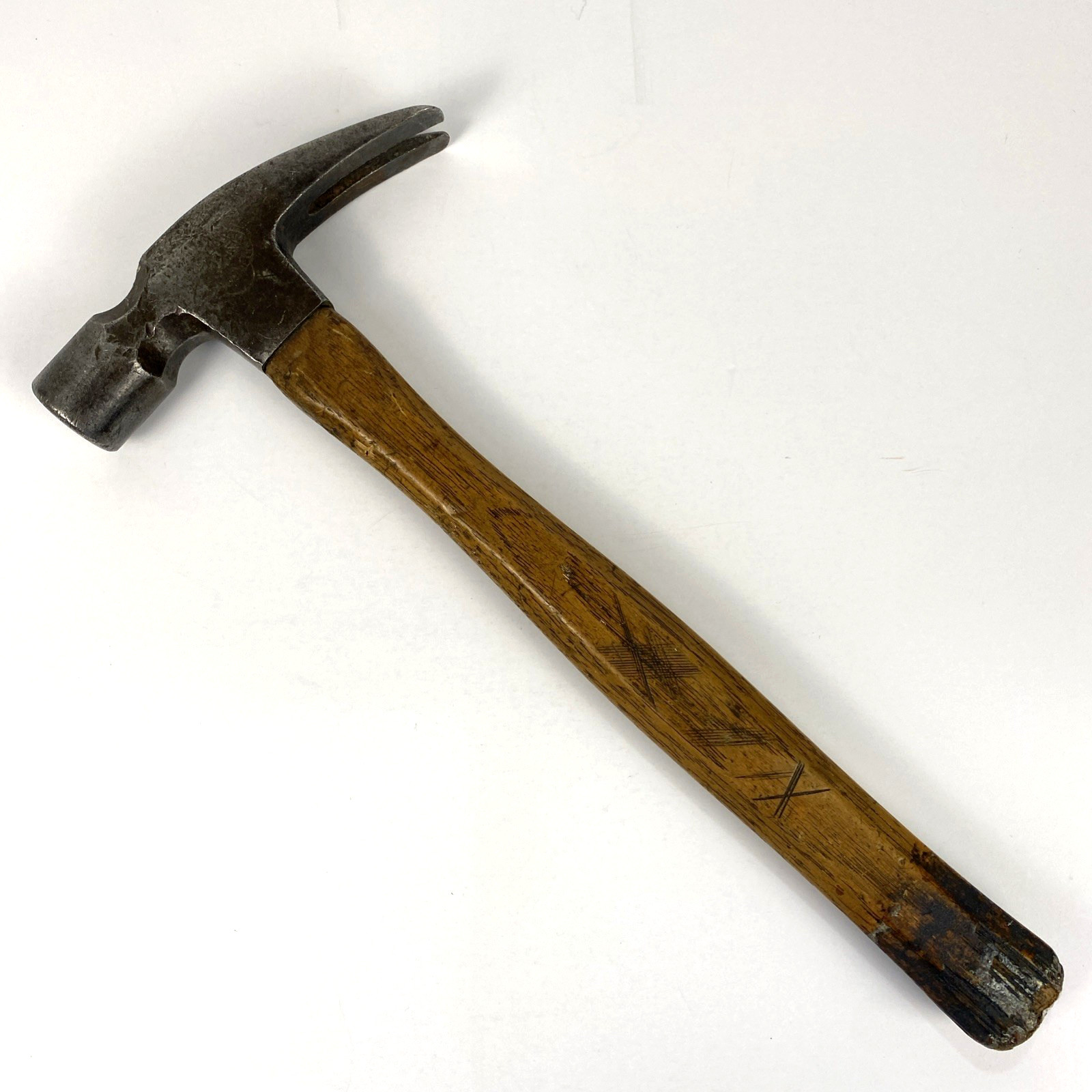 Vintage Belknap Hardware Blue Grass Straight Claw Hammer w/ Octagonal 13" Handle