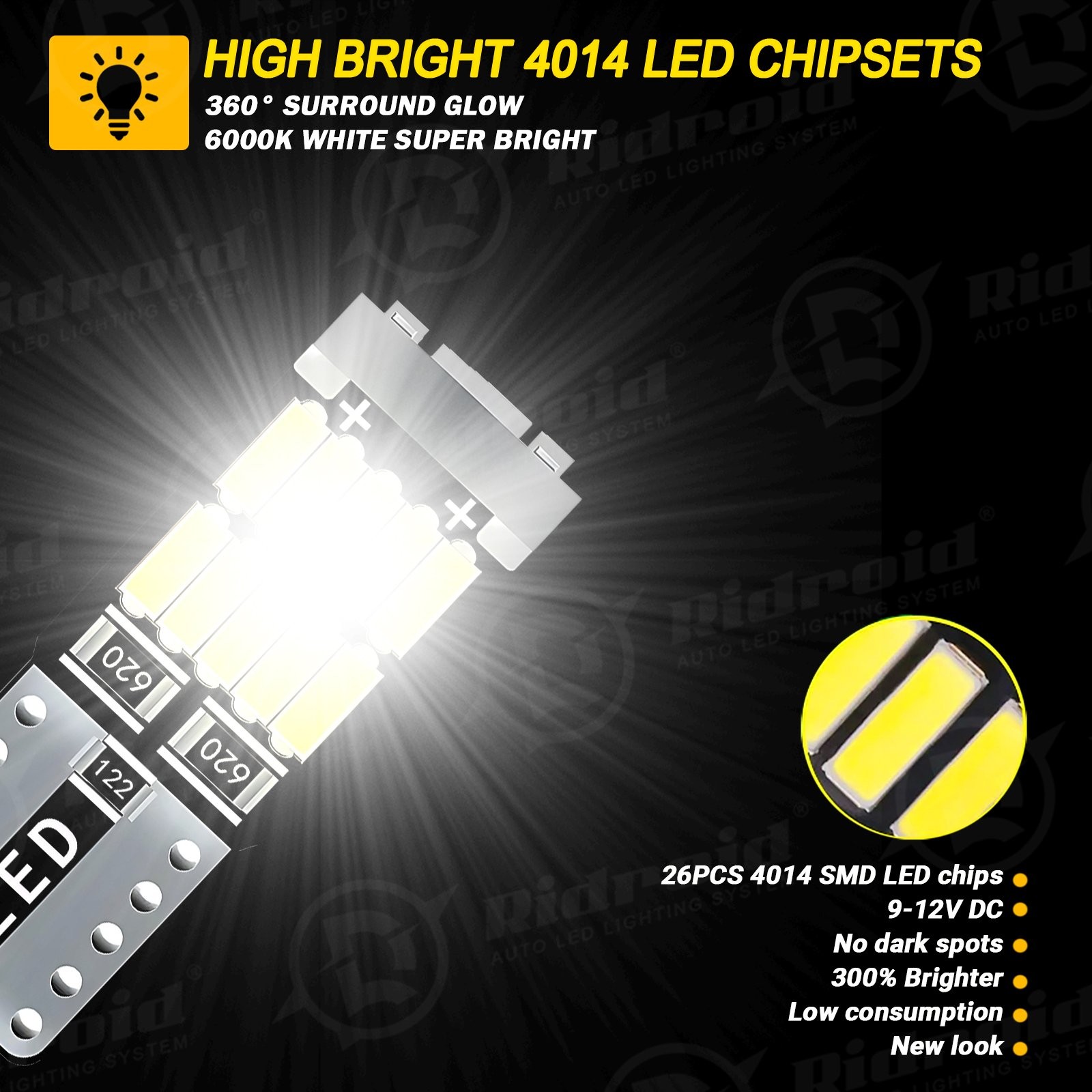 12X White LED Interior Light Package Kit For 2007-2013 Chevy Silverado 1500 2500