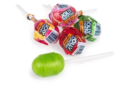 JOLLY RANCHER Round Lollipops, Assorted Fruit Filled Pops, Bulk Candy (4 Pounds)