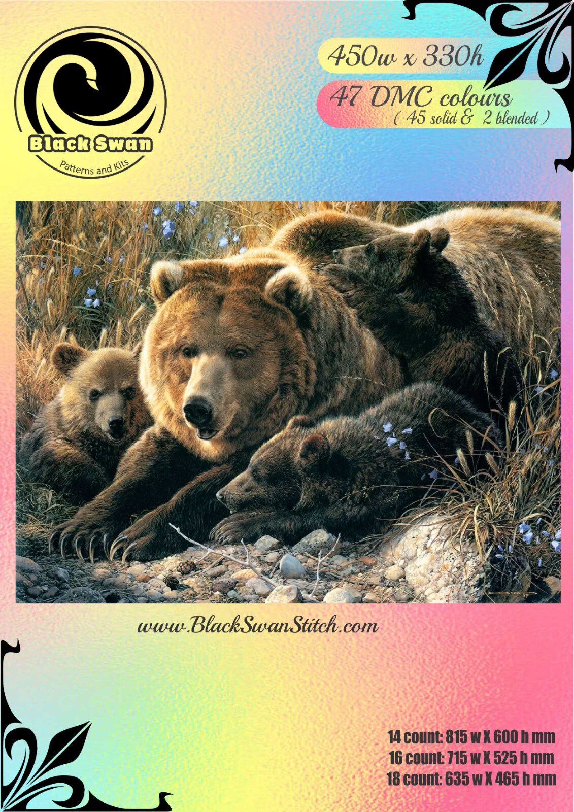 Next to mom 1425 Chart Counted Cross Stitch Pattern Needlework