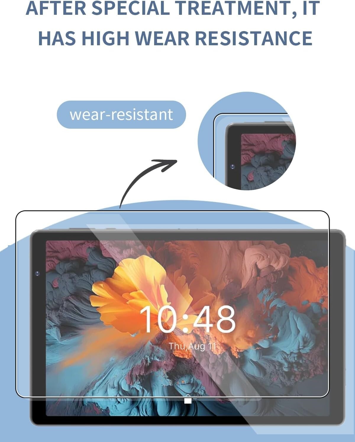 2 PACK Glass Screen Protector for C107 / OC101 / D10A / EP103A 10.1 inch Tablet