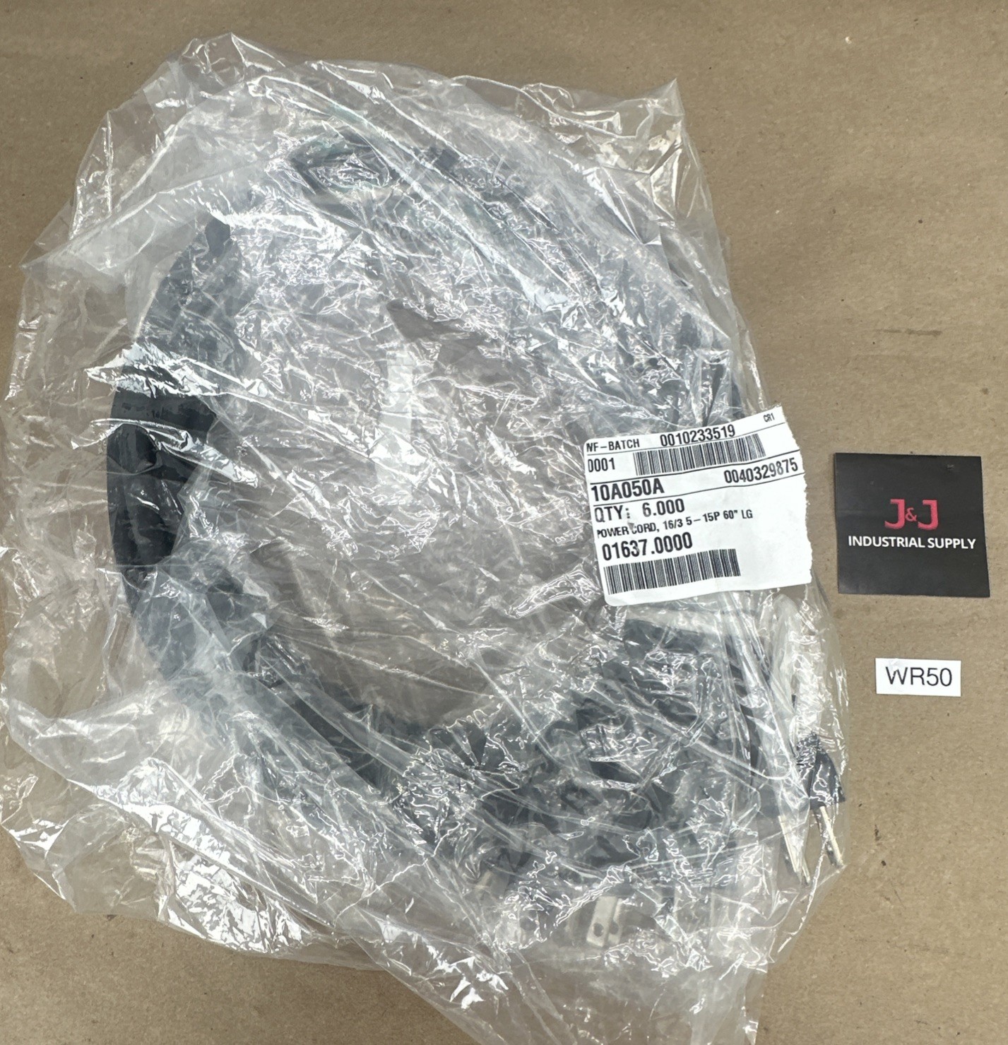 (5) BUNN 01637.0000 Power Cord, 16/3 5-15P 60" Lg Genuine OEM BU01637.0000 - NEW
