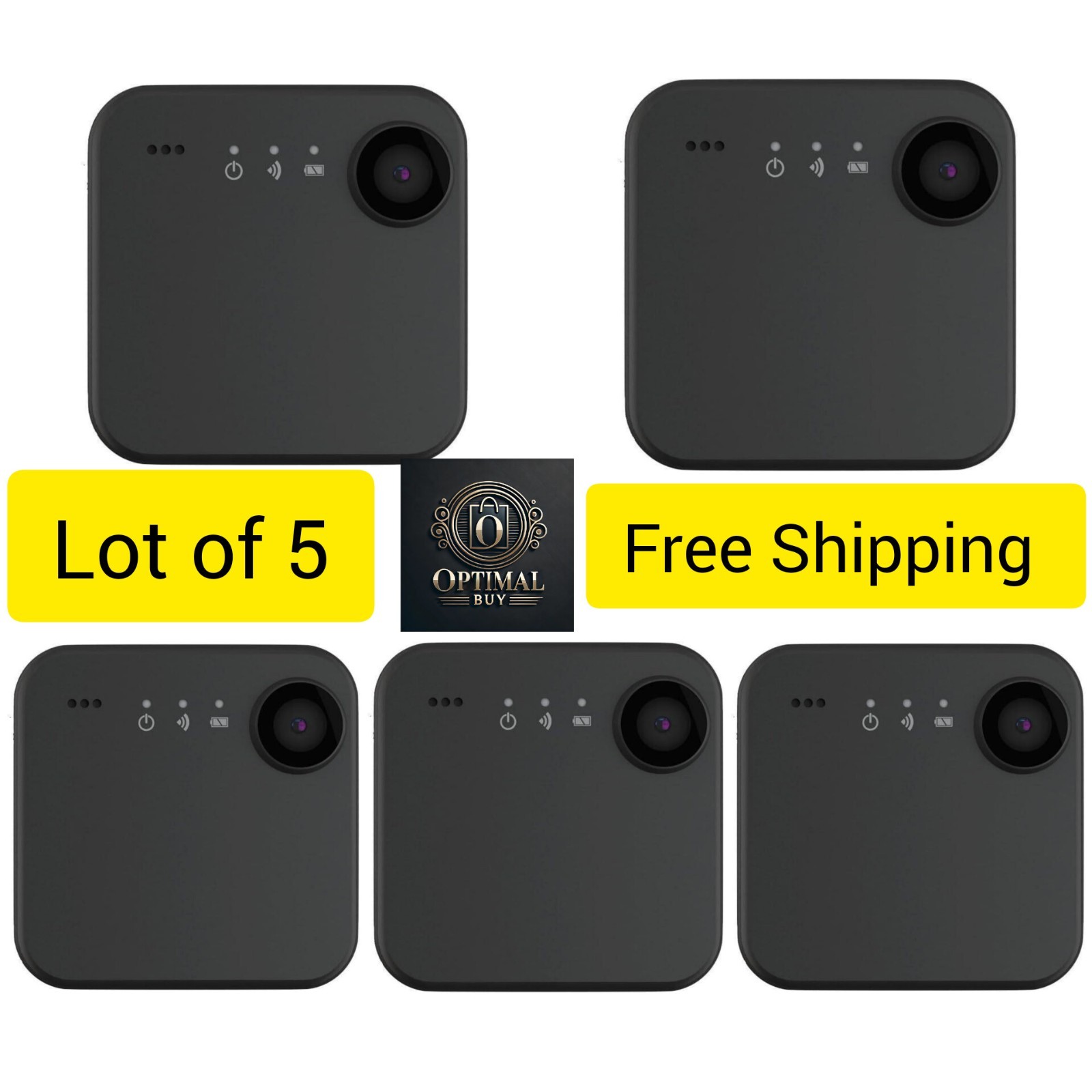 LOT OF 5 ion SnapCam tap n' snap 1045 Wearable HD Video Camera 2 Extra Bumperz