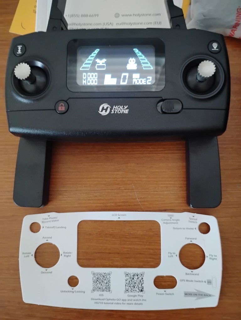 Holy Stone HS710 HS720 HS720G Remote Controller RC Transmitter, case, props, man