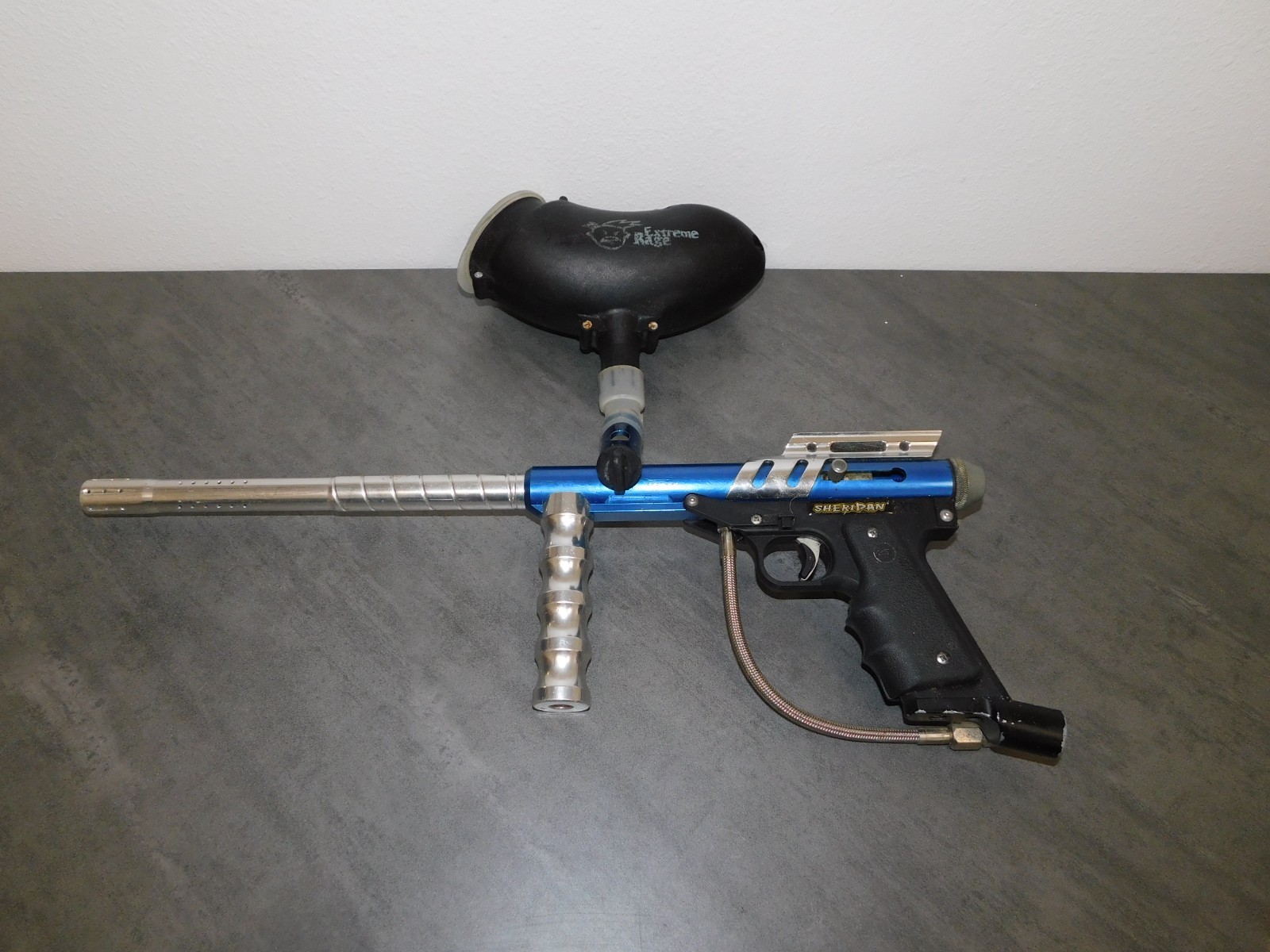 Sheridan Xts Series Paintball Gun Blue Silver Stainless Untested for parts