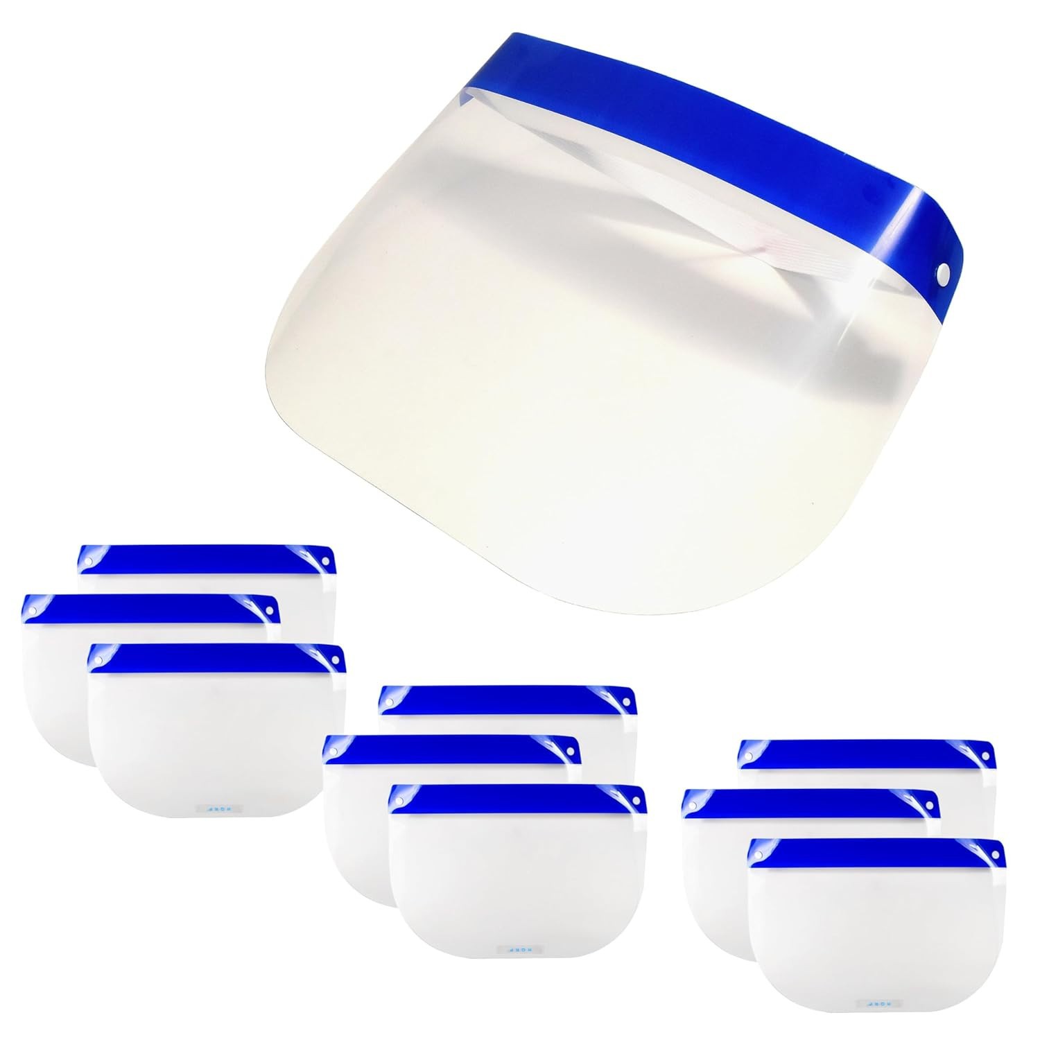 10 HQRP Safety Full Face Shield Protective Eyes Clear Anti-Fog Film Elastic Band