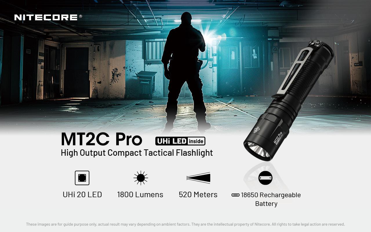 Nitecore MT2C Pro High Output Compact Tactical Flashlight- 1,800 Lumens