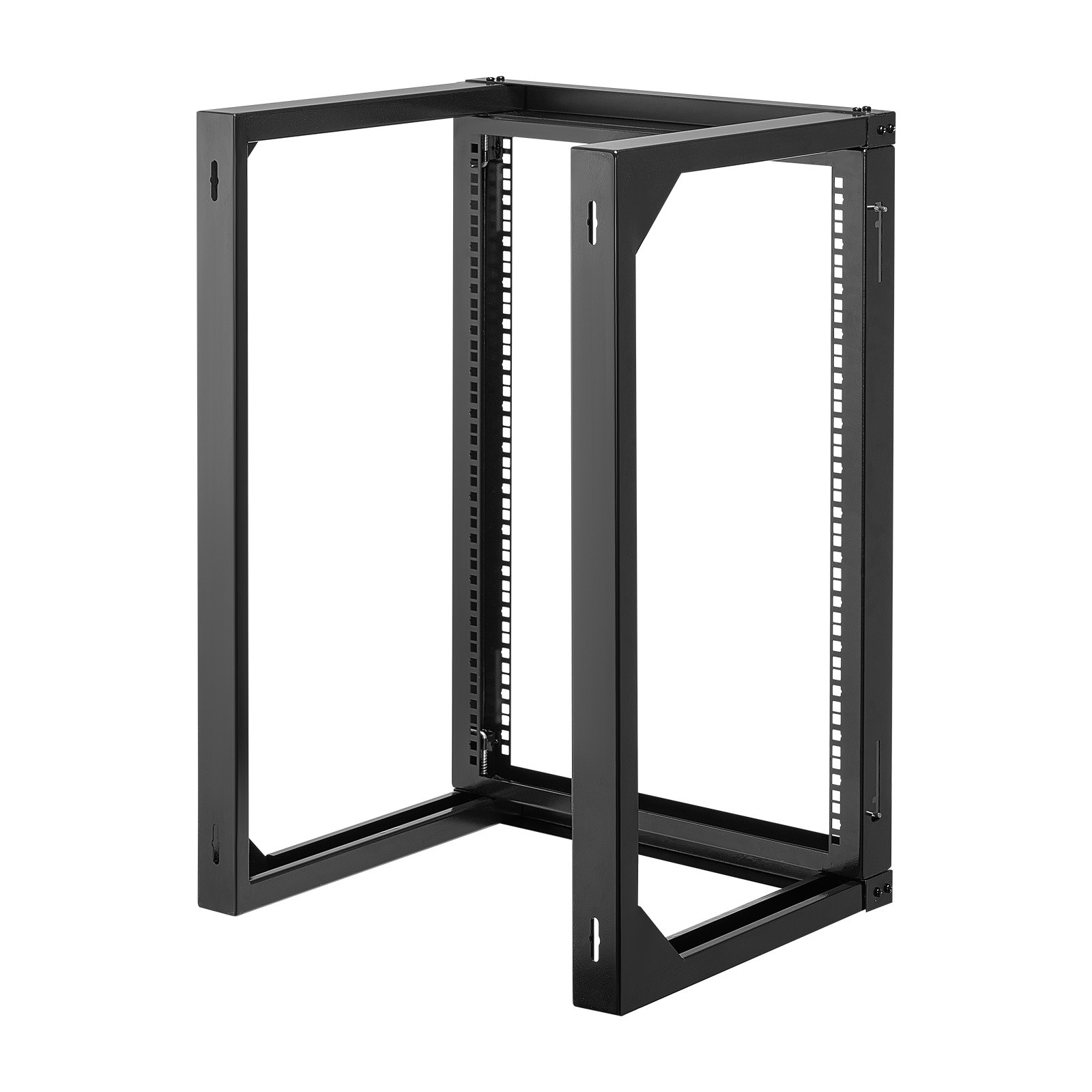 Uimoso 15U Wall-Mounted Open Frame Network Rack, 150 lbs Capacity, 180° Rotation